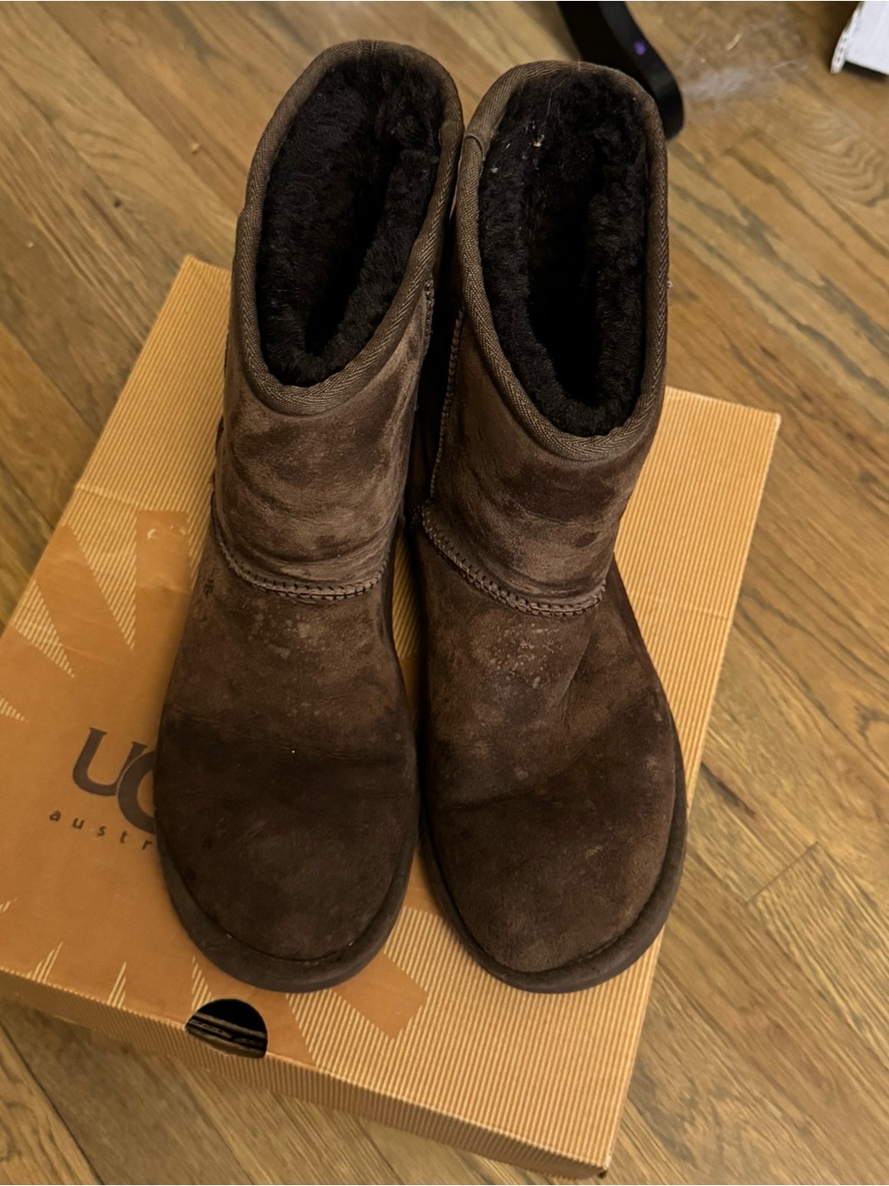 UGG Chestnut Suede Classic Short Boots